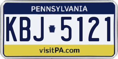 PA license plate KBJ5121