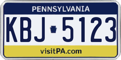 PA license plate KBJ5123