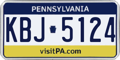 PA license plate KBJ5124