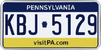 PA license plate KBJ5129