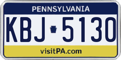 PA license plate KBJ5130