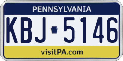 PA license plate KBJ5146