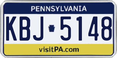 PA license plate KBJ5148