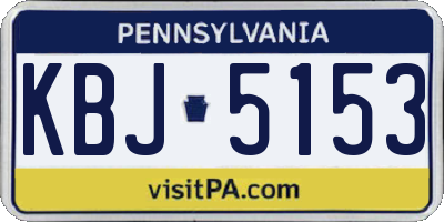 PA license plate KBJ5153