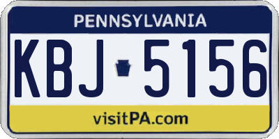 PA license plate KBJ5156