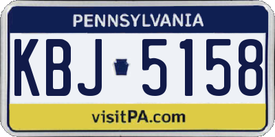 PA license plate KBJ5158