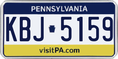 PA license plate KBJ5159