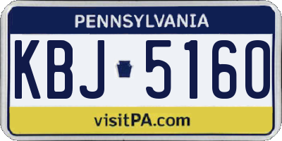 PA license plate KBJ5160