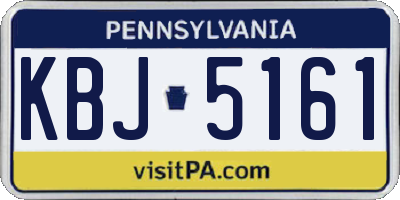 PA license plate KBJ5161