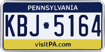 PA license plate KBJ5164