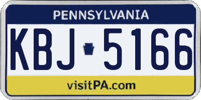 PA license plate KBJ5166