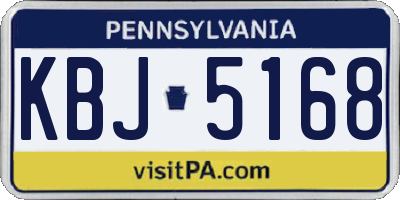 PA license plate KBJ5168