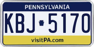 PA license plate KBJ5170