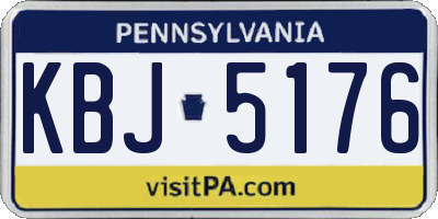 PA license plate KBJ5176