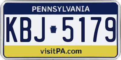 PA license plate KBJ5179