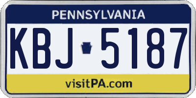 PA license plate KBJ5187