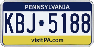 PA license plate KBJ5188