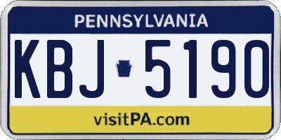 PA license plate KBJ5190