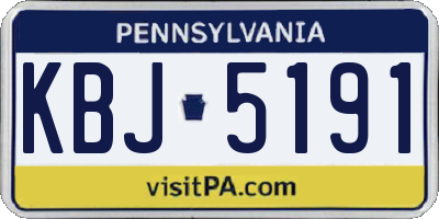 PA license plate KBJ5191