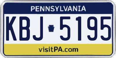 PA license plate KBJ5195