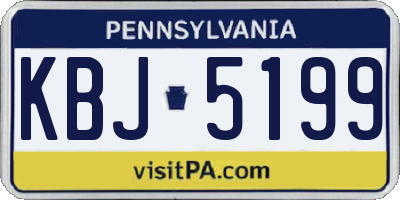 PA license plate KBJ5199
