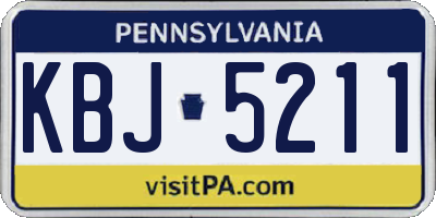 PA license plate KBJ5211