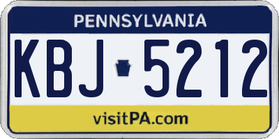 PA license plate KBJ5212