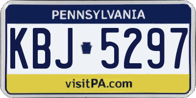 PA license plate KBJ5297