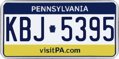 PA license plate KBJ5395