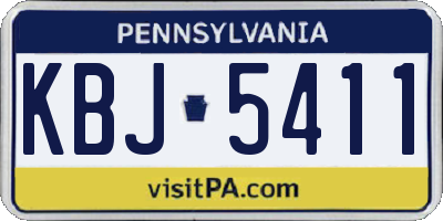 PA license plate KBJ5411