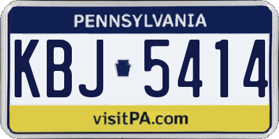 PA license plate KBJ5414