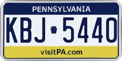 PA license plate KBJ5440