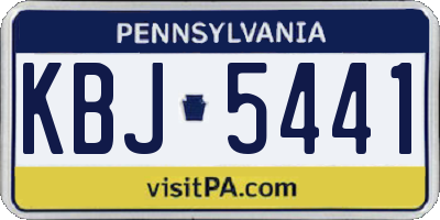 PA license plate KBJ5441
