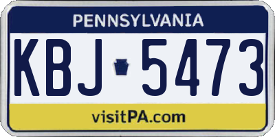 PA license plate KBJ5473