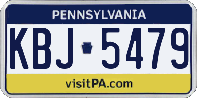 PA license plate KBJ5479