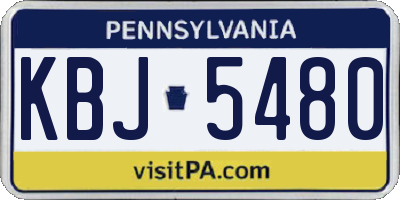 PA license plate KBJ5480