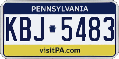 PA license plate KBJ5483