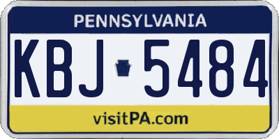 PA license plate KBJ5484