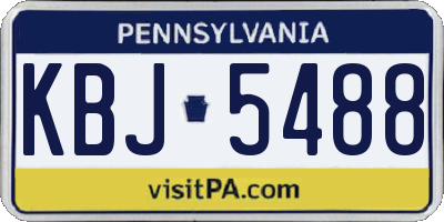PA license plate KBJ5488