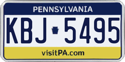 PA license plate KBJ5495