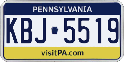 PA license plate KBJ5519