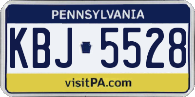 PA license plate KBJ5528
