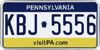 PA license plate KBJ5556