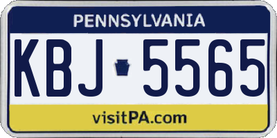 PA license plate KBJ5565