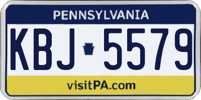 PA license plate KBJ5579