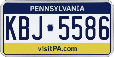 PA license plate KBJ5586
