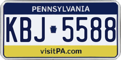 PA license plate KBJ5588