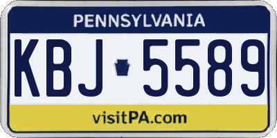 PA license plate KBJ5589