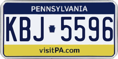 PA license plate KBJ5596