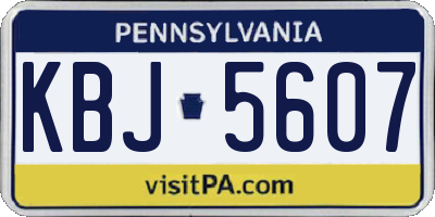 PA license plate KBJ5607